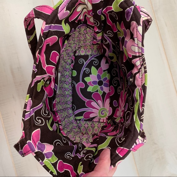 Vera Bradley Pink Brown Quilted Paisley Tote - Picture 2 of 6